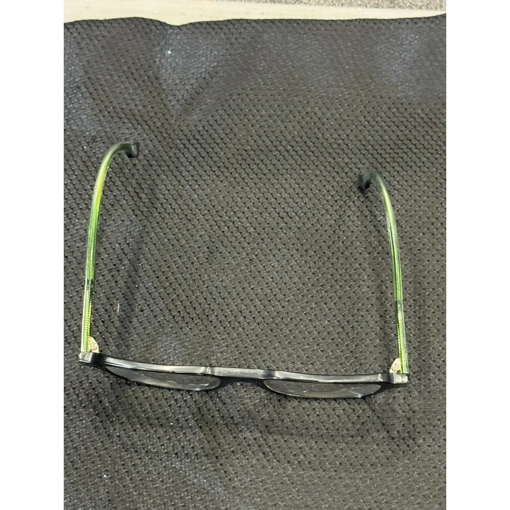 Onirico ON57 col. 733 Black Green Striped Rectangular Eyeglasses Frame with Case